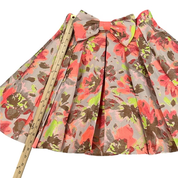 New Bebe Multicolor Midi Skirt with Bow in the Back - Picture 6 of 13